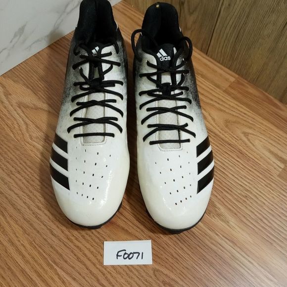 adidas Mens Icon 4 Sz 9 G26698 White Baseball Cleats Shoes‎ Sneakers - Picture 13 of 14